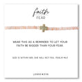 Faith Over Fear Cross Bracelet-3mm Sunstone