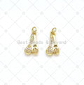 CZ Micro Pave Spoon Fork Shape Pendant, 18K Gold Filled Spoon Fork Charm, Necklace Bracelet Charm Pendant,Sku#LD166