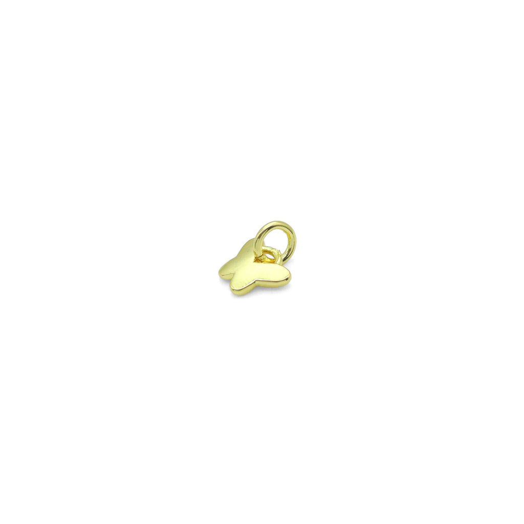 Tiny Gold Butterfly Shape Charm Pendant, Sku#LK1056