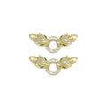 CZ Gold Leopard Head Connector for Necklace Bracelet Making, Sku#LD460