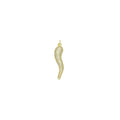 Clear CZ Gold Chili Shape Charm Pendant, Sku#LK1043
