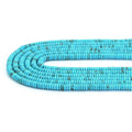 Blue Turquoise smooth Rondelle Beads, Sku#U1832