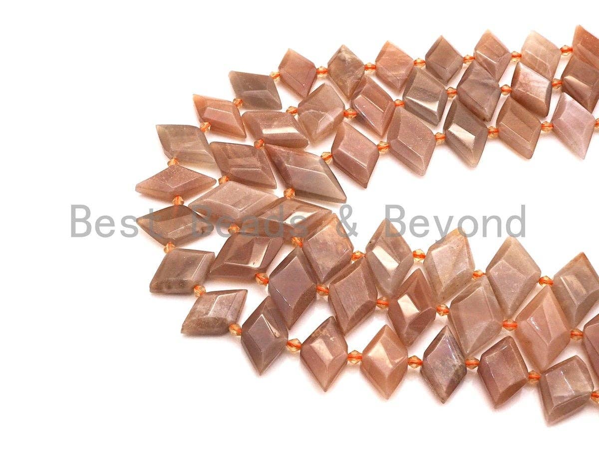 High Quality Natural Peach Moonstone Horse Eye Shape Beads, Natural Moonstone beads, 16x30mm, sku#U671