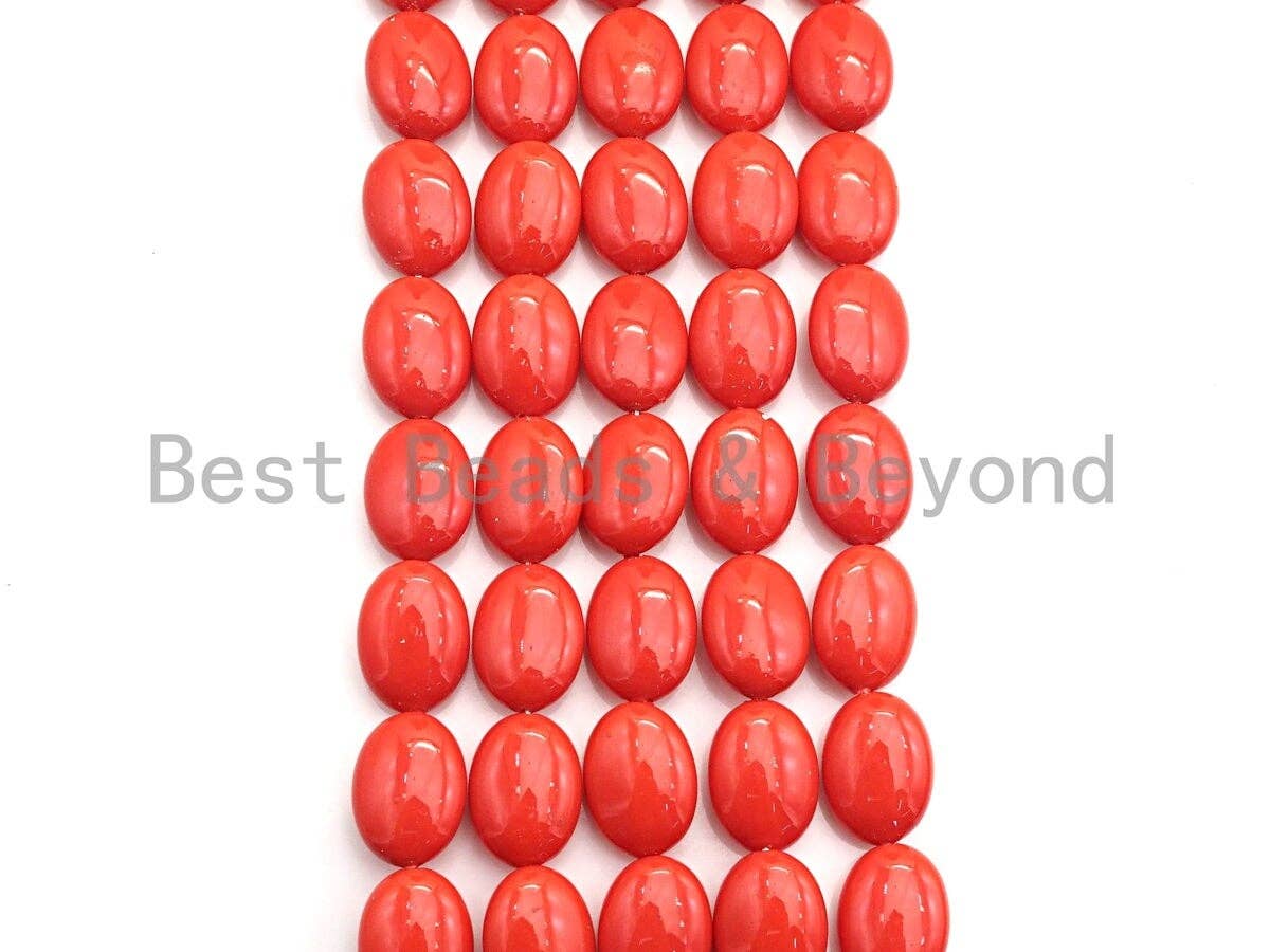 Mother of Pearl FLat Oval Shape beads, Orange Mother of Pearl, Black Mother of Pearl, 7x13x18mm, sku#T120