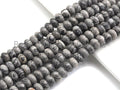 2mm Large Hole Natural Map Jasper Beads, Rondelle Smooth 6x10mm/5x8mm, 8" Long Strands, sku#U702