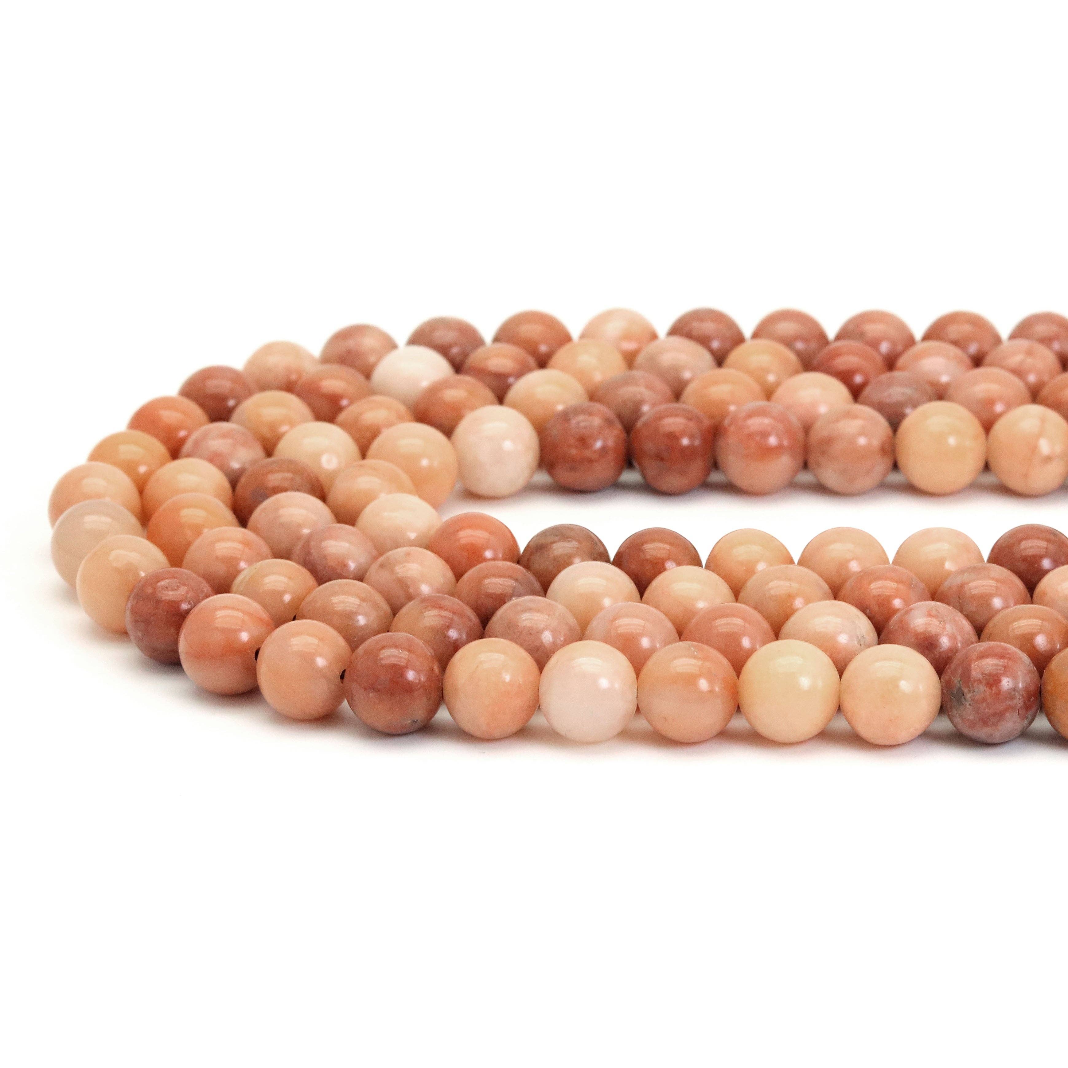 Genuine Orange Quartz Round Smooth Beads, Sku#U1879