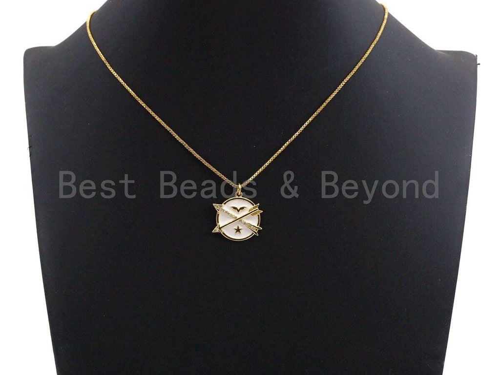 Colorful Enamel Arrows On Round Coin Pendant,CZ Micro Pave Oil Drop pendant,Enamel pendant,Enamel Jewelry,21x21mm,sku#Z521