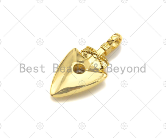 CZ Micro Pave Arrowhead Shape Pendant/Charm,sku#LK238