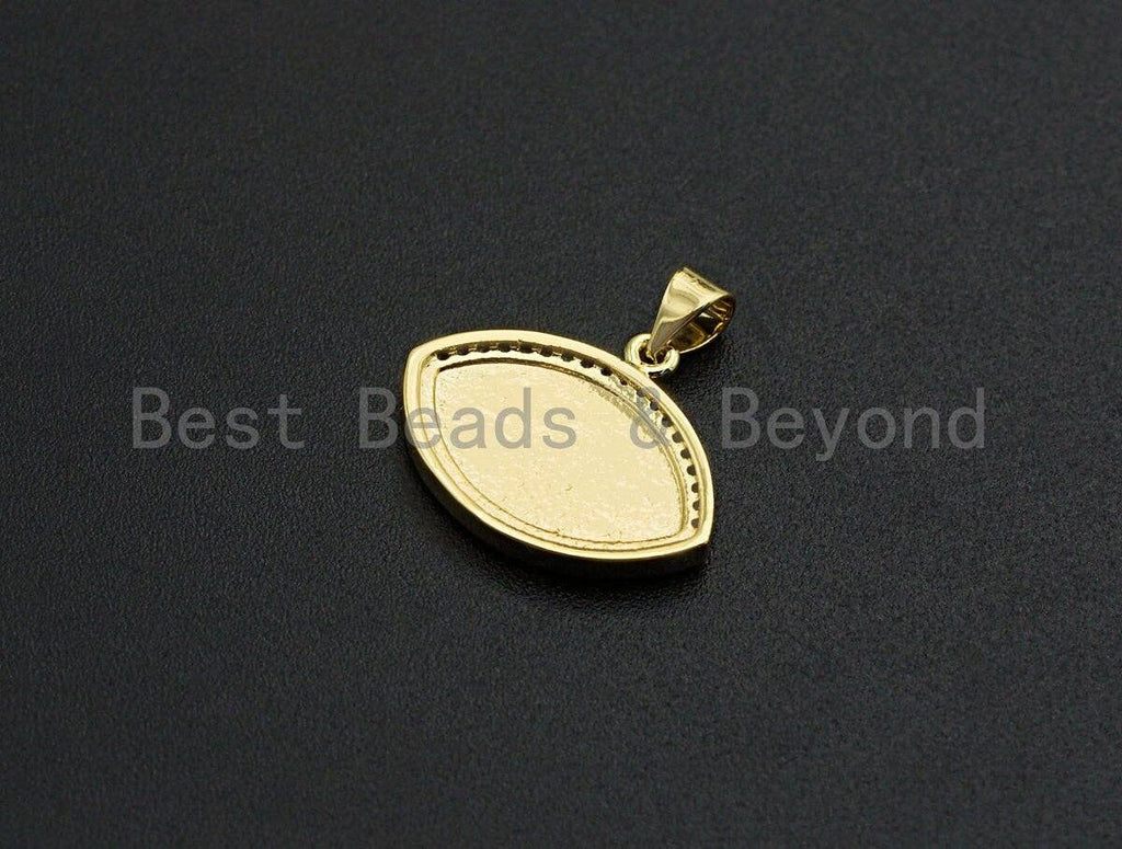 Enamel Colorful Evil Eye Pendant,CZ Micro Pave Oil Drop pendant,Enamel pendant,Enamel Jewelry,21x18mm,sku#F1035