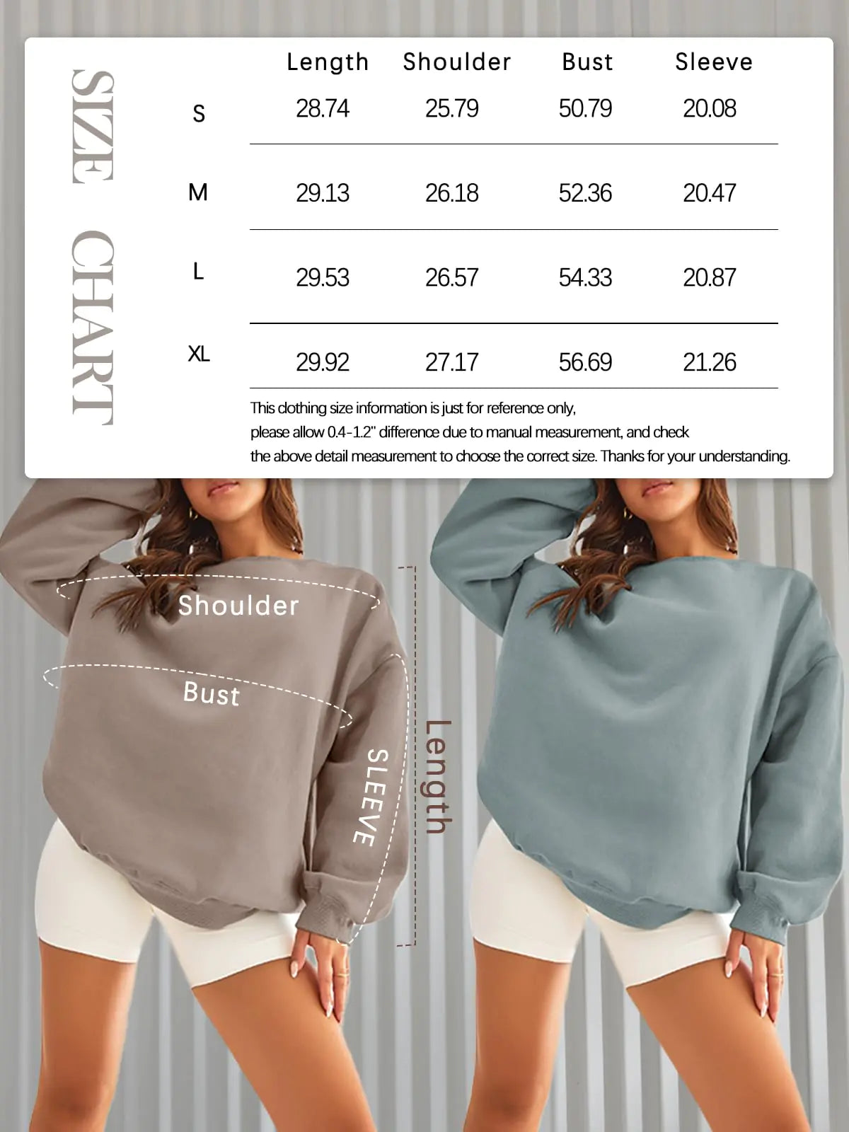 EFAN Womens Oversized Sweatshirts Hoodies Fleece Crew Neck Pullover Sweaters Casual Comfy Fall Fashion Outfits Clothes X-Large Black and White - # WOAA21510018-PRG