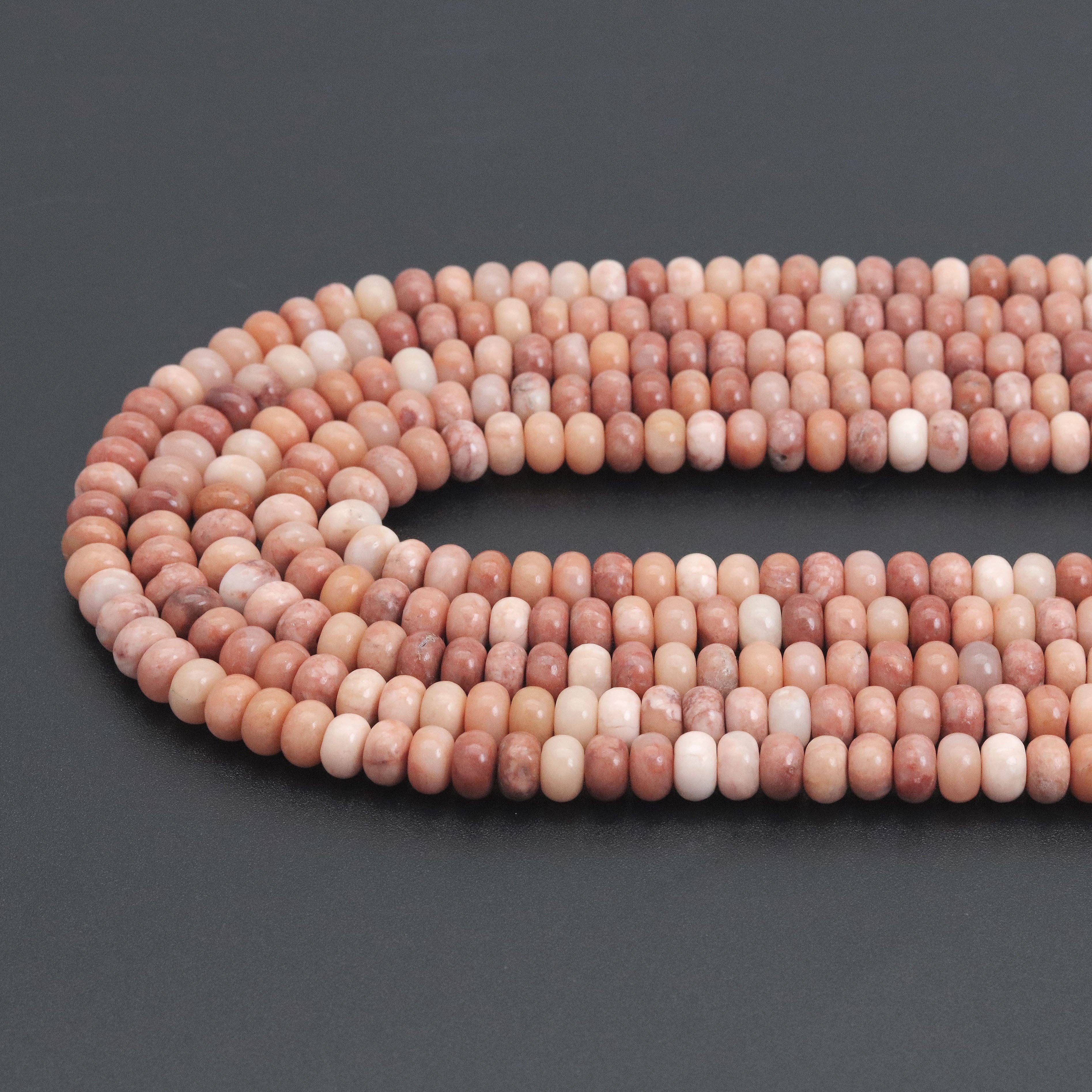 5x8mm Smooth Rondelle Orange Quartz Beads, Sku#U2060