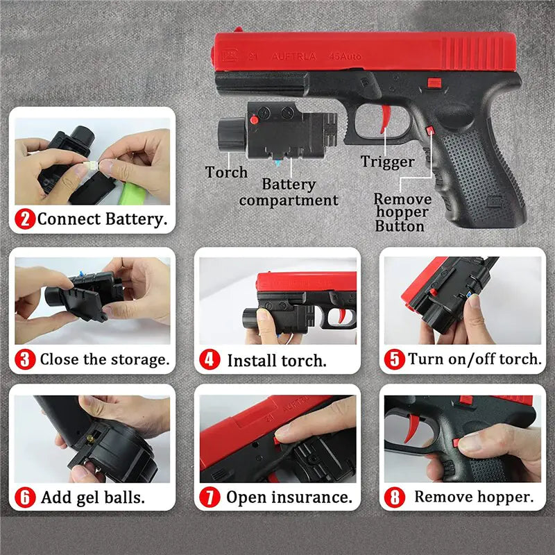 Electric Gel Gun for Outdoor Games - # BOT&G521810002