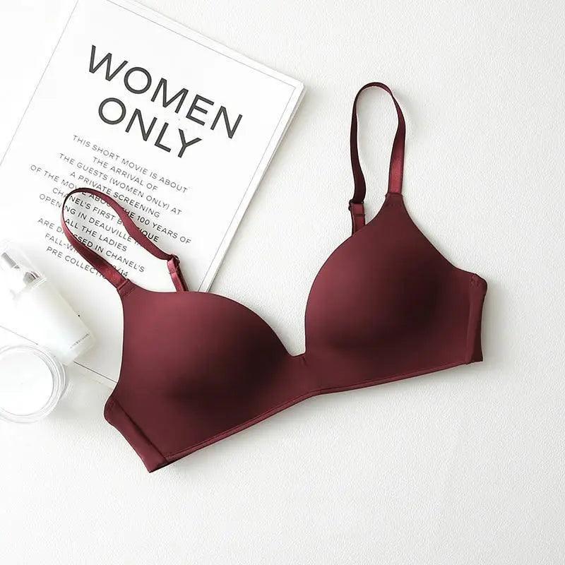 Elegance Seamless Bras for Women Push Up Bras No Wire Brassiere A B Cup Underwear Sexy Bra Three Quarters(3/4 Cup) Bras For Ladies