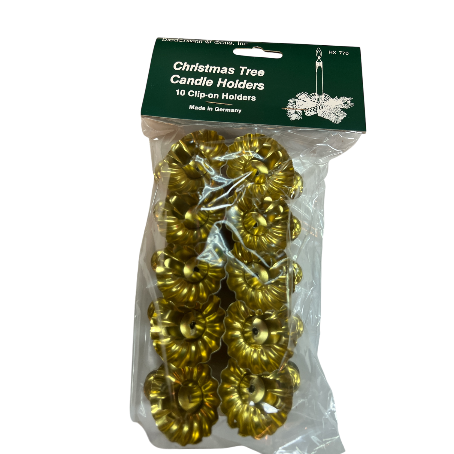Bougeoirs à clipser dorés - Lot de 10