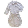 Essential Collar Shirt Dress - Beige and White Striped