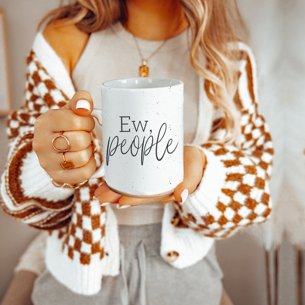 Ew People 16oz Ceramic Coffee Mug Funny Introvert Anti Social Gift