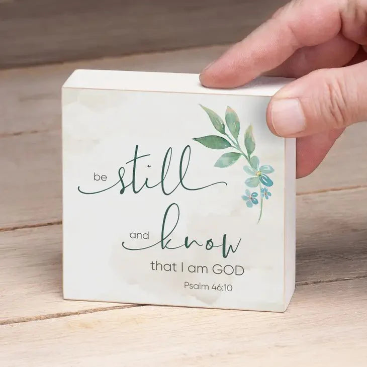 Expressions of Faith Wood Block Sign - 6 Verses | Solid Poplar Wood | Made in the USA