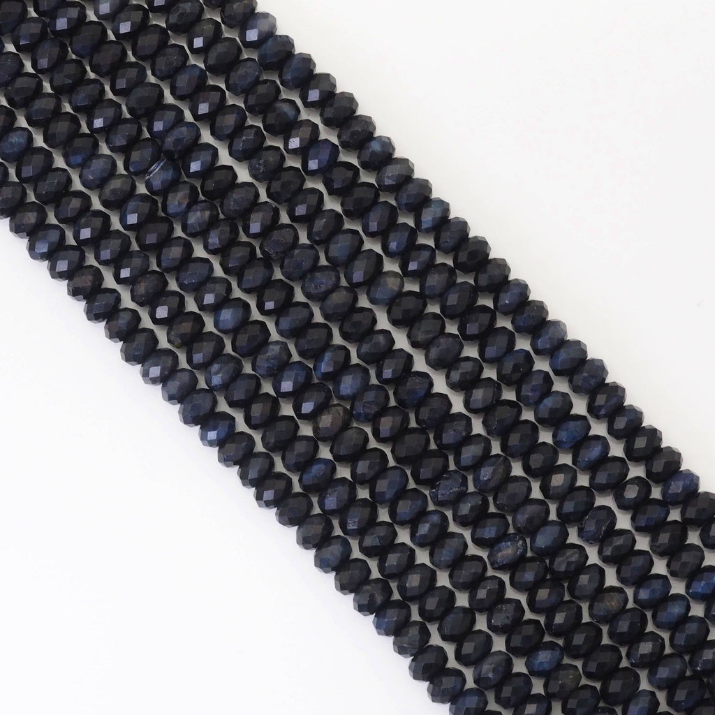 4x6mm Blue Tiger Eye Faceted Rondelle Beads, Sku#U1658