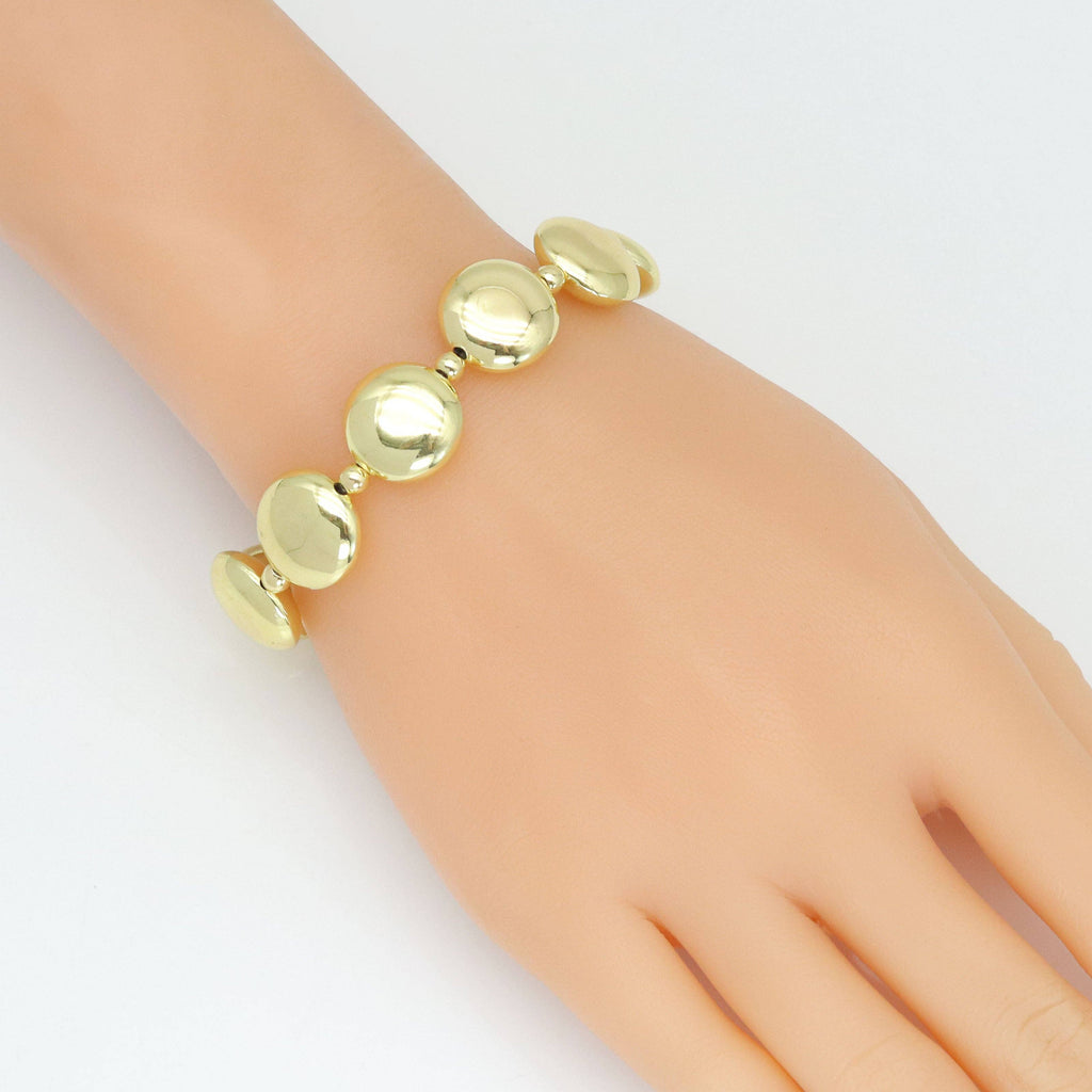 Gold Coin Stretchy Bracelet, Sku#LD673