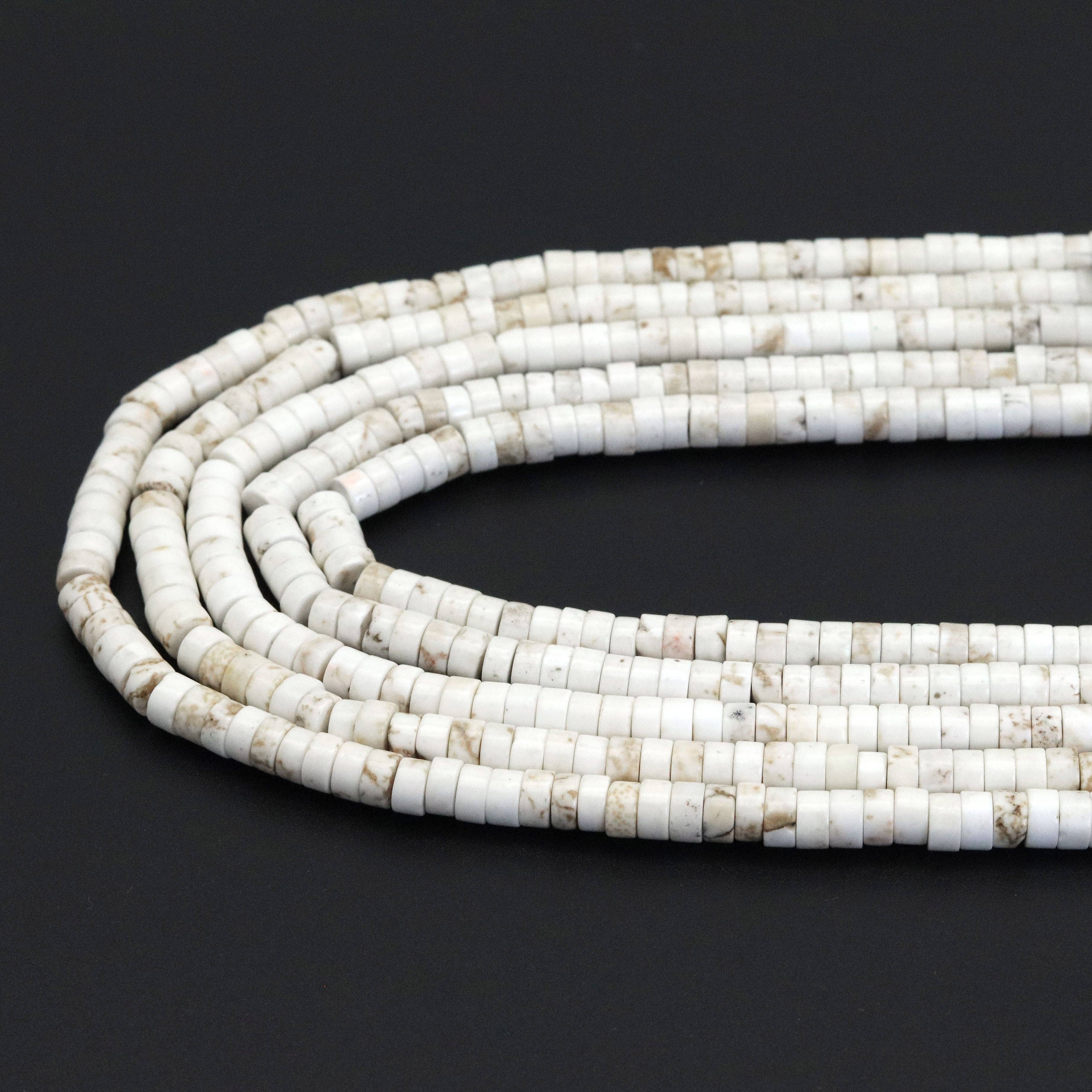 White Turquoise Heishi Beads, Sku#U1834