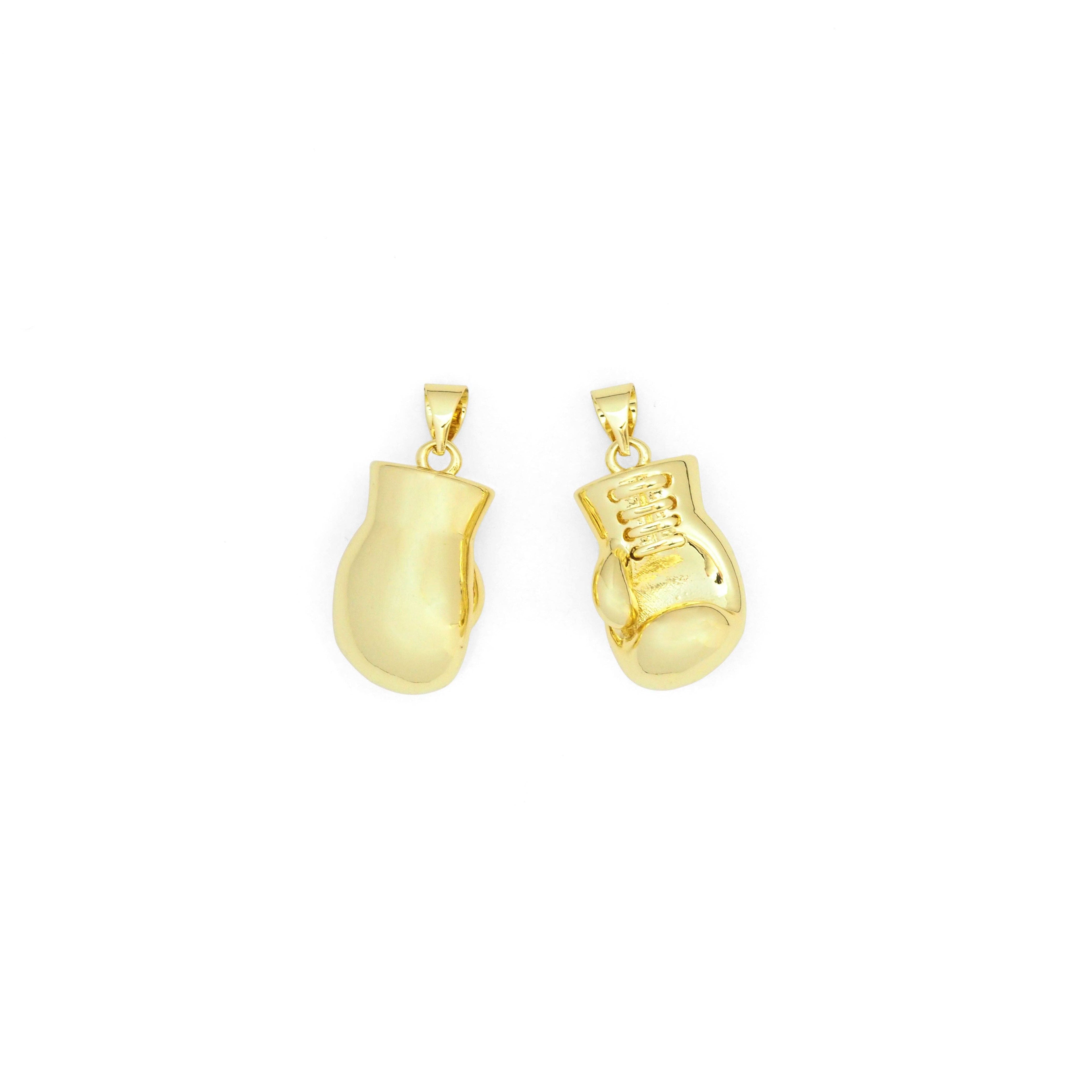 Gold 3D Boxing Glove Charm, Sku#LX235
