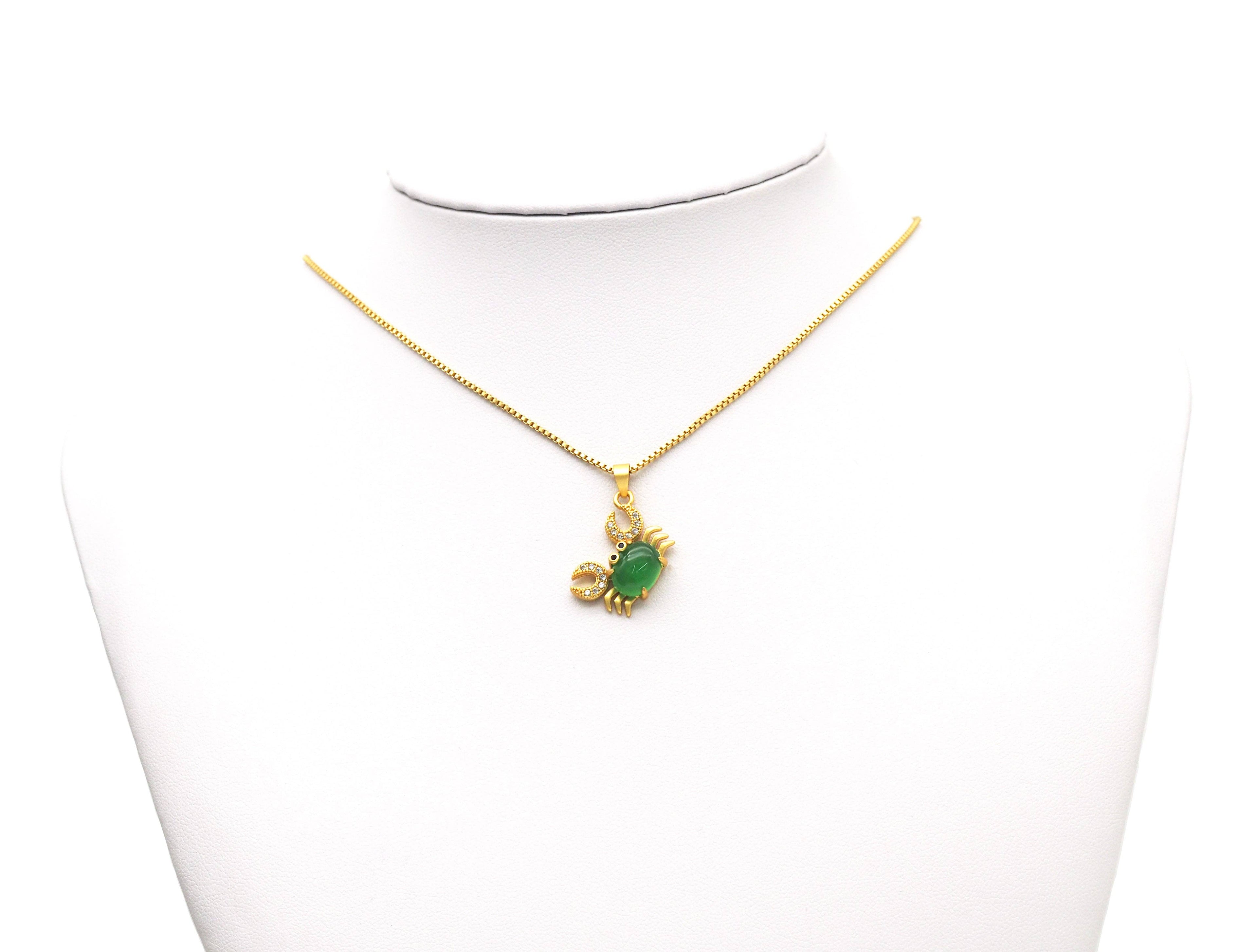 Jade Crab Charm, Sku#B138