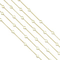 Plain Gold Heart Satellite Chain by yard, sku#HX17