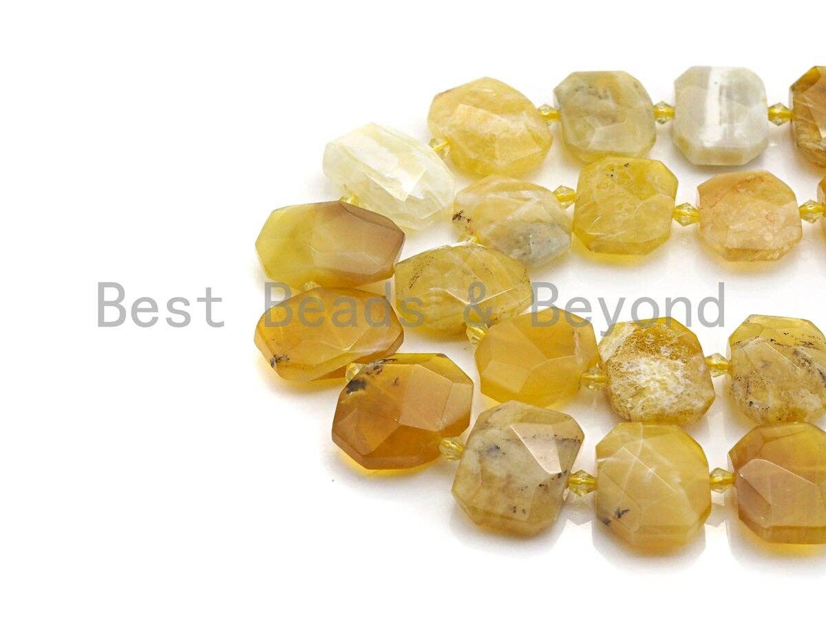 High Quality Natural Yellow Opal Rectangle Faceted Beads, Natural Opal beads, 16x22mm, sku#U653