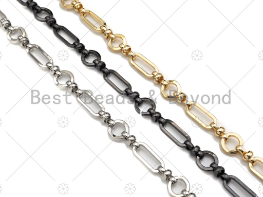 High Quality Hand made Mixed Paper Clip link Chain, sku#M330