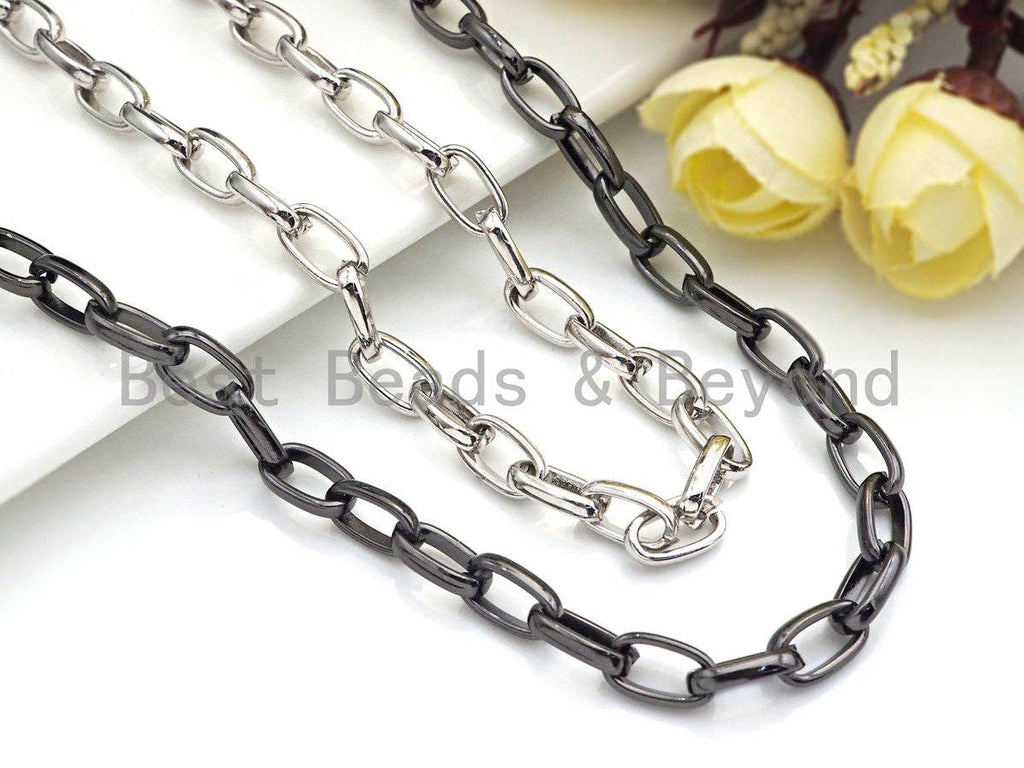 7x11mm Oval Link Chain by Yard, Gold Silver Rose gold Gunmetal Chain, Oval Linked Chain, Wholesale Bulk Chain for Jewerly Making,sku#E515