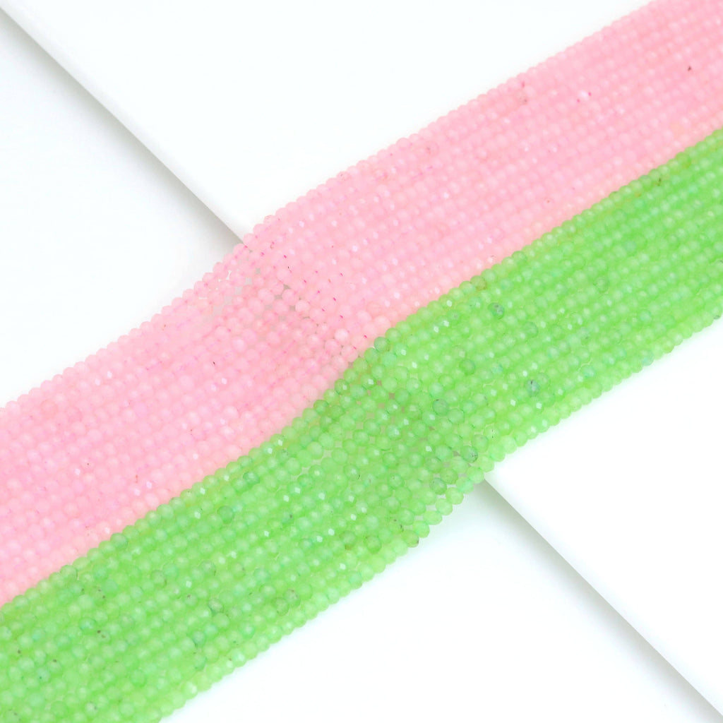 2x3mm Fine Cut Rondelle Jade Beads, Sku#U2013