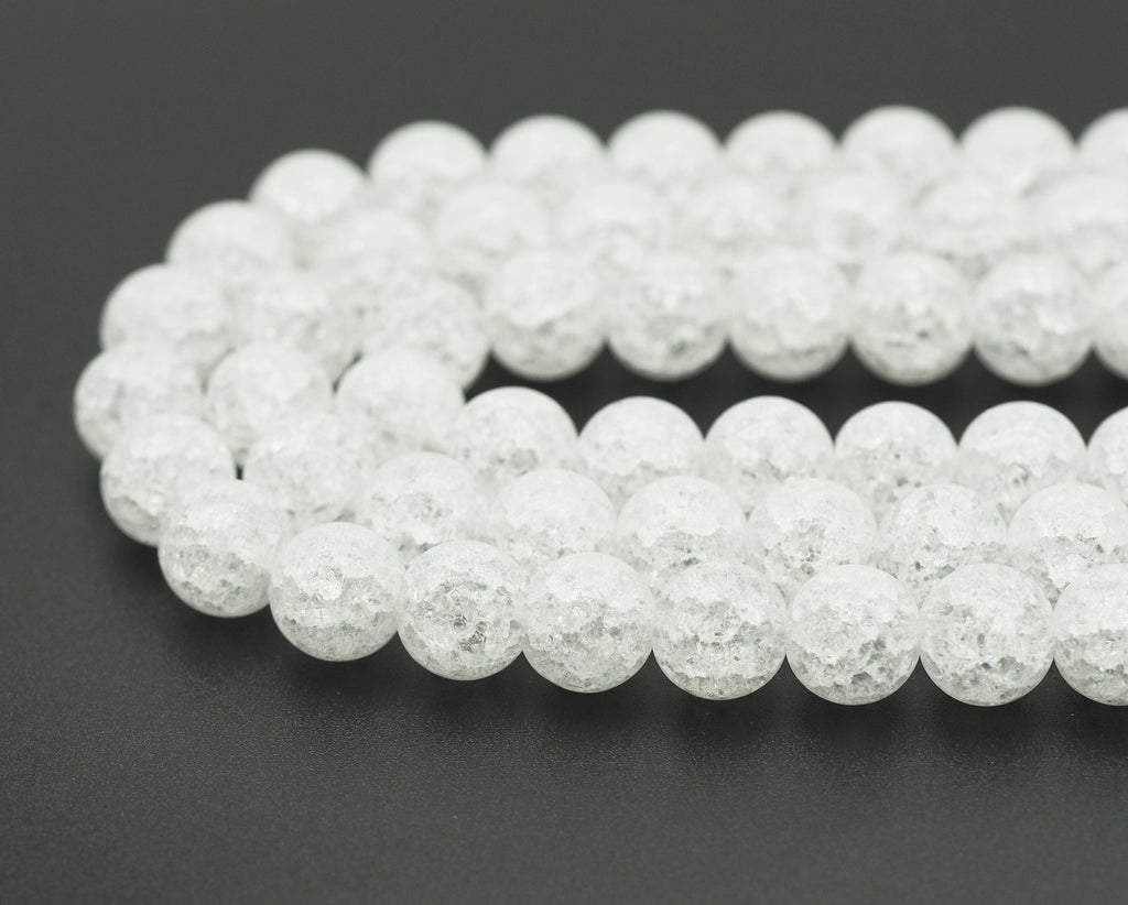 Crack Quartz Round Smooth Beads, Sku#U1301