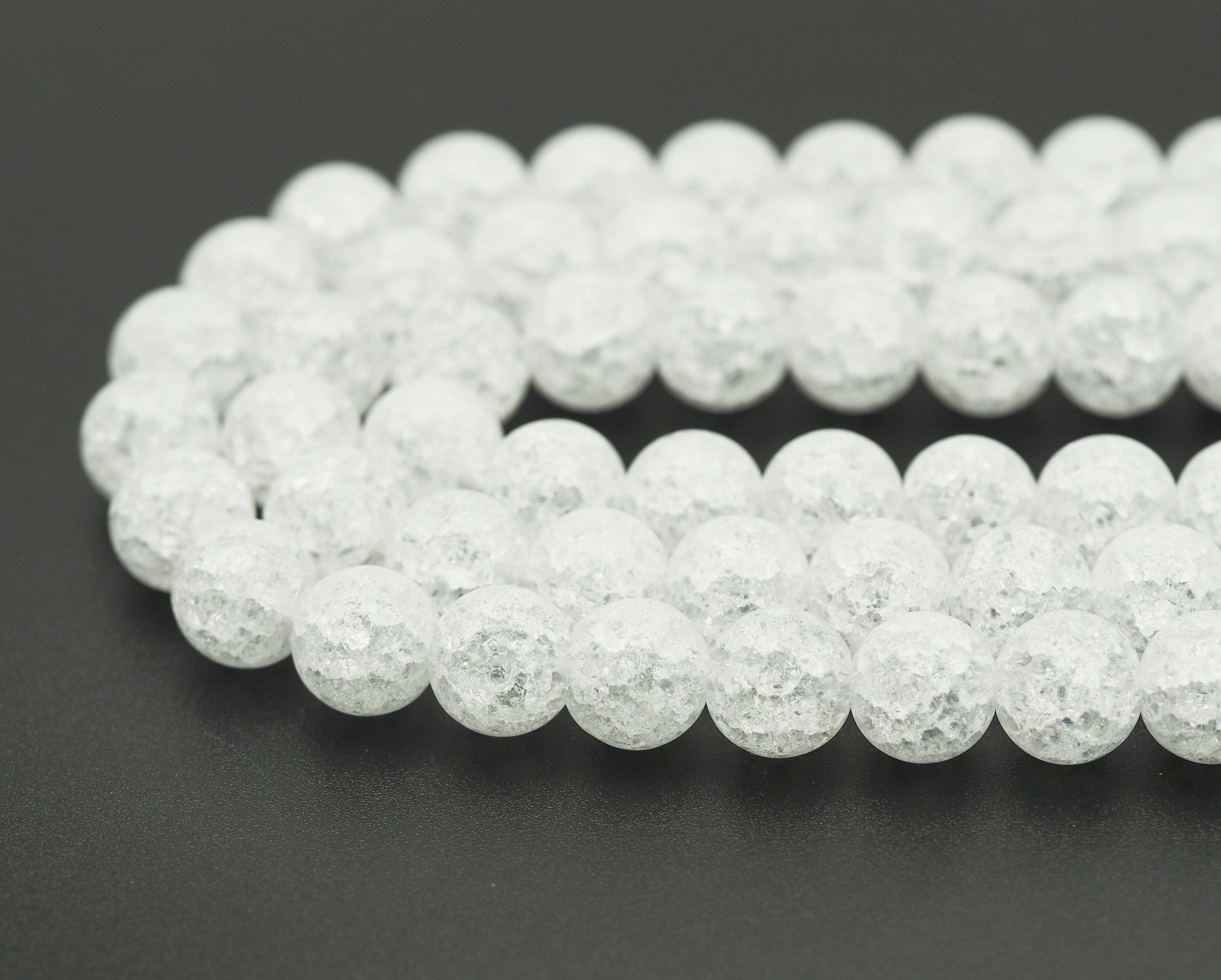 Crack Quartz Round Smooth Beads, Sku#U1301