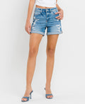 CORA HIGH RISE DOUBLE CUFF SHORTS