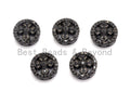 Black CZ Pave Cross Spacer Coin, sku#C99