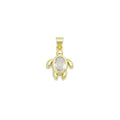 Clear Oval CZ Tortoise Turtle Charm Pendant,Sku#LD716
