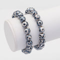 Mystic Evil Eye Tibetan Agate Stretchy bracelet, Sku#EF428