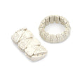 White Turquoise Adjustable Stretch Bracelet, Sku#U1467