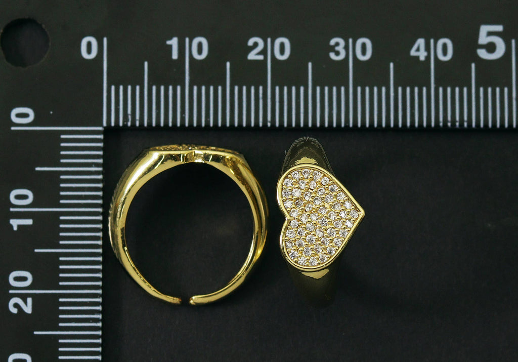 CZ Heart Ring,Sku#O90
