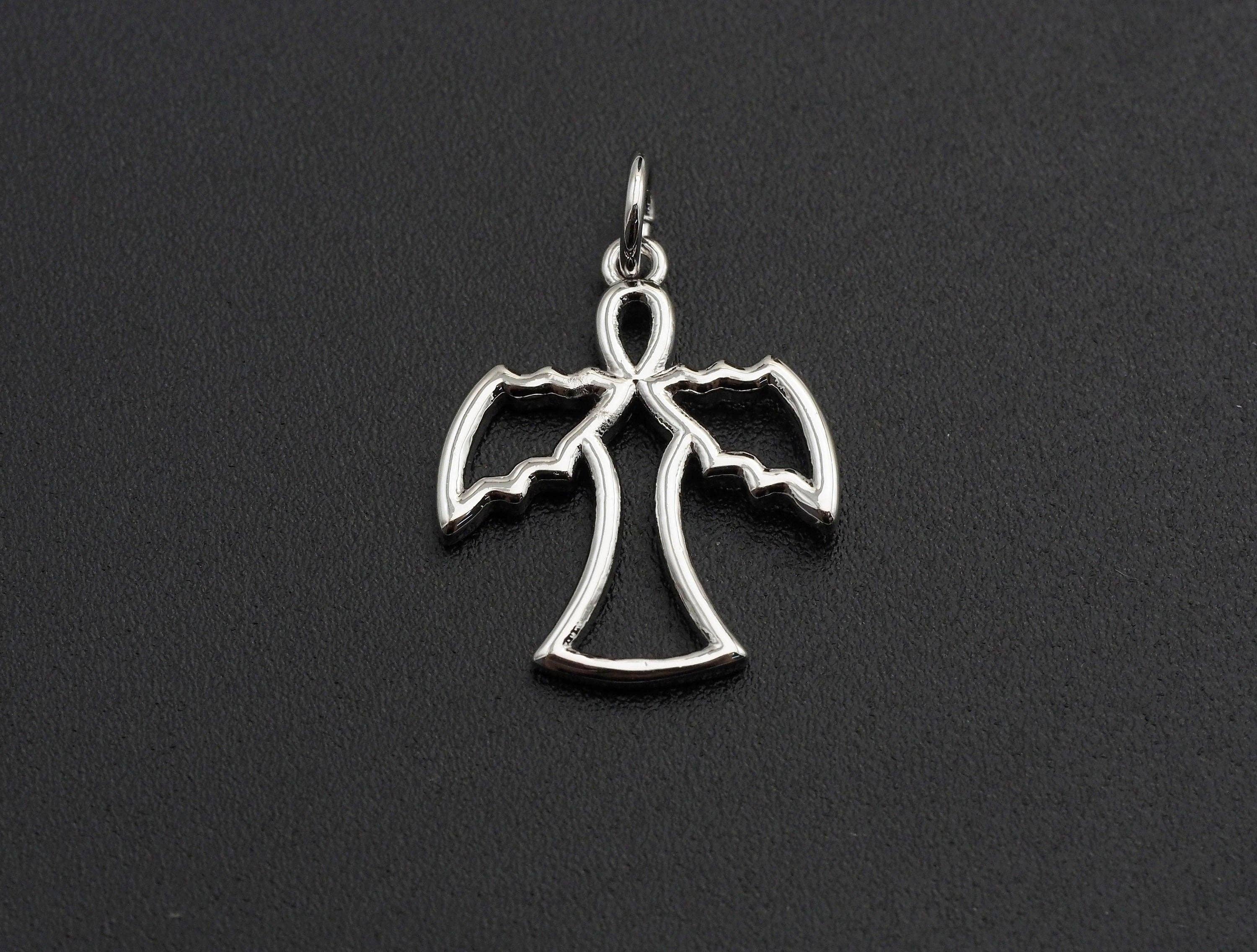 Dove Bird Pendant/Charm, Eagle Cubic Zirconia Pendant, Silver/Gold/Black/Rose Gold Tone,16x19mm,Sku#Z579