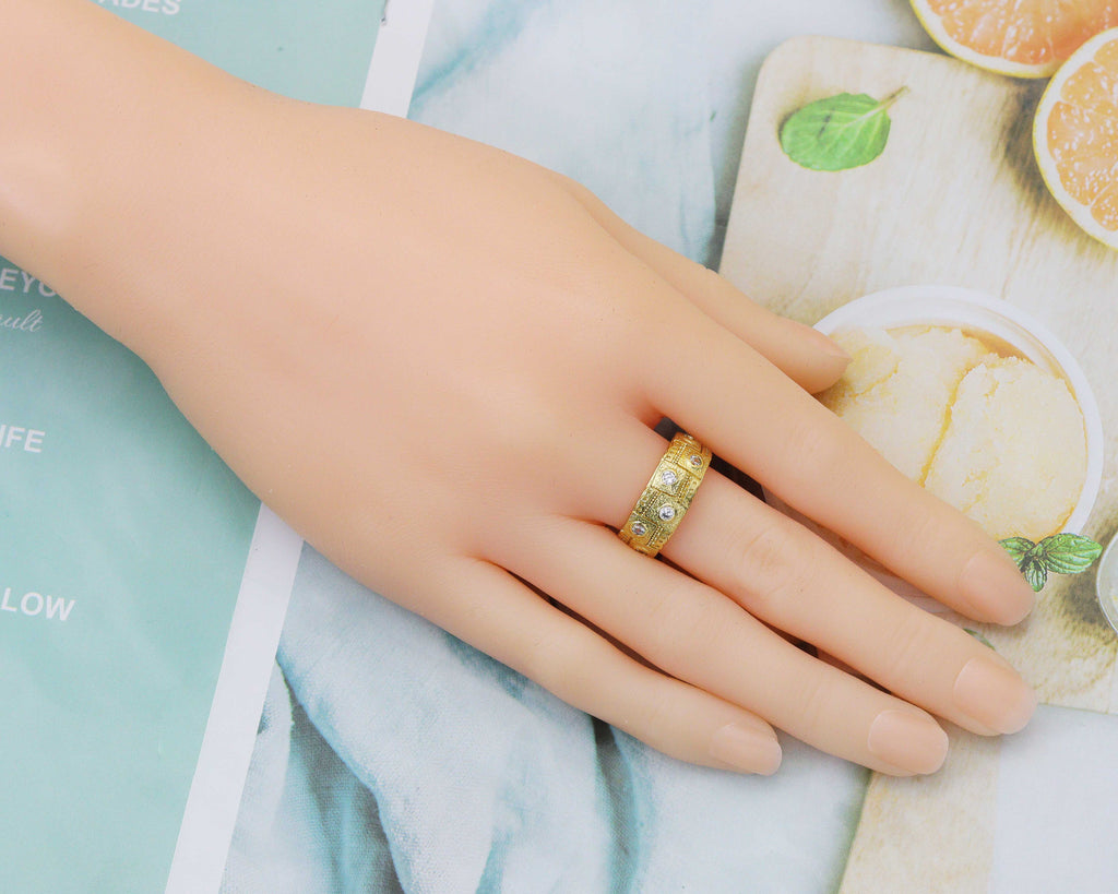 CZ Band Ring, Sku#LX26