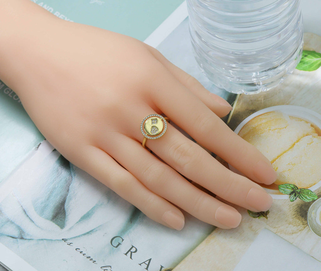 CZ Love Star  Ring, Sku#O89