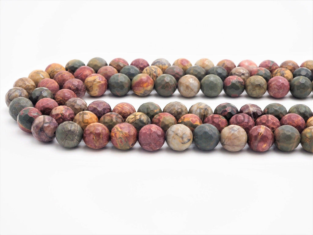 Natural Faceted Round Red Picasso Jasper beads, 6/8/10/12mm Natural Gemstone beads, Natural Red Jasper Beads, 15.5inch strand, SKU#U387