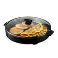 Multi-Functional Electric Skillet & Grill 4Cm Extra Deep Non-Stick Surface Easy to Clean Perfect for Breakfast Pancakes Eggs Daily Cooking