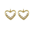 CZ Heart Frame Charm, Sku#LK641