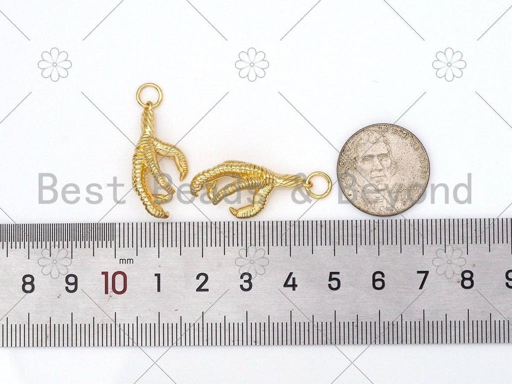 Eagle Talon Shape Pendant/Charm,18K Gold Filled Eagle Talon Charm, Necklace Bracelet Charm Pendant, 28x13mm,Sku#Z1385
