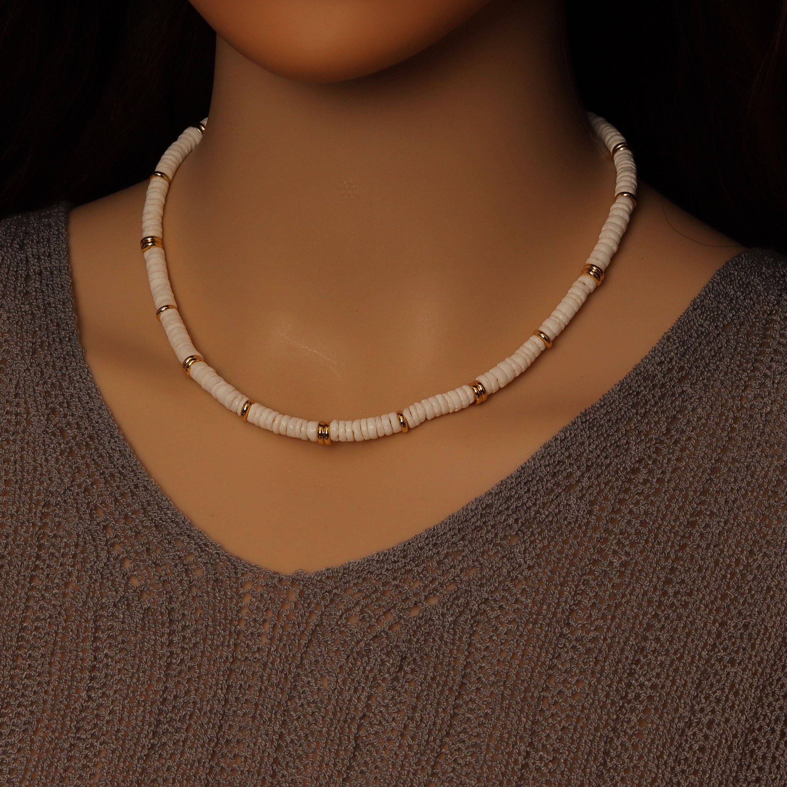Tridacna Stone Necklace, EF548