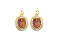 CZ Oval Charm, Sku#Y627