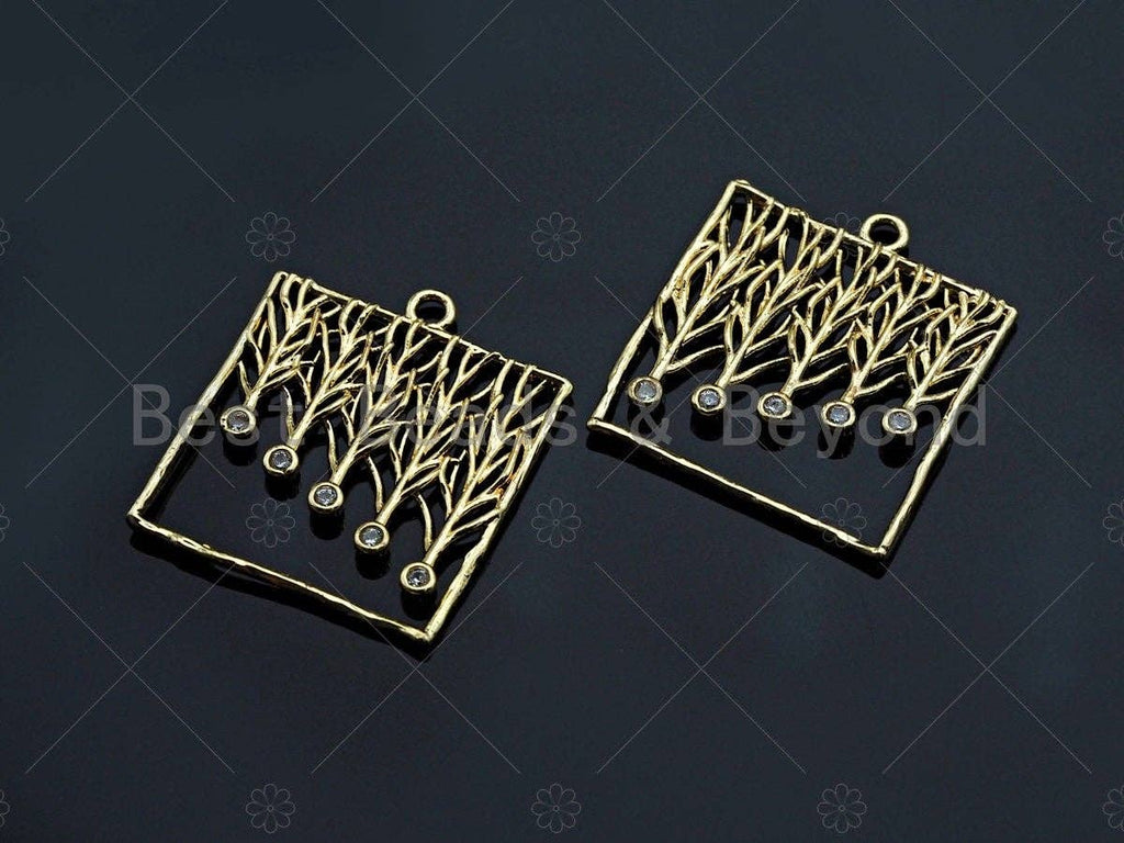 Filigree Gold Lacy Charm, Brushed Gold Twisted Wire Charm Pendants for Earrings necklace making, sku#CP01