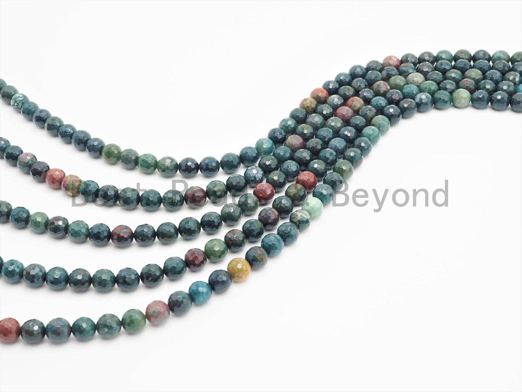 High Quality Natural Smooth/Faceted Round Bloodstone Beads, SKU#U427